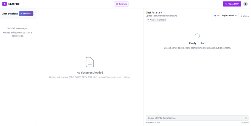 Chat with PDF screenshot